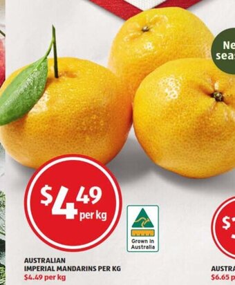 ALDI Australian Imperial Mandarins Per Kg offer