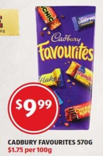 ALDI Cadbury Favourites 570g offer
