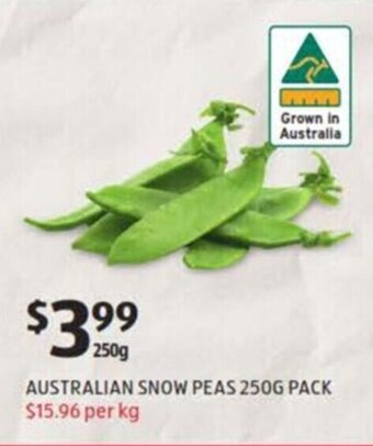 ALDI Australian Snow Peas 250g Pack offer