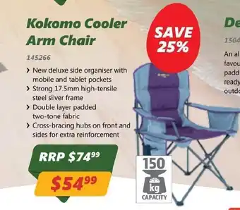Tentworld OZtrail Kokomo Cooler Arm Chair offer
