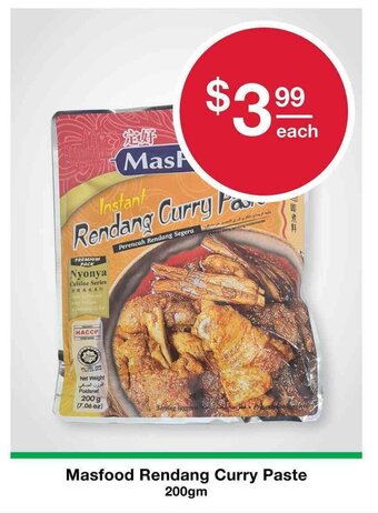 Masfood Rendang Curry Paste 200gm