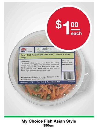 Australian Butchers Store My Choice Fish Asian Style 390gm offer
