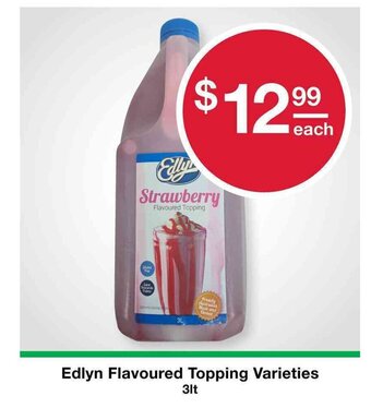 Australian Butchers Store Edlyn Flavoured Topping Varieties 3lt offer