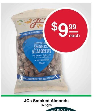 JCs Smoked Almonds 375gm