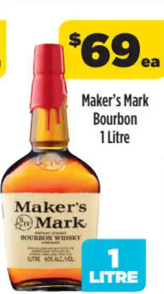 Liquorland Maker's Mark Bourbon 1 Litre offer