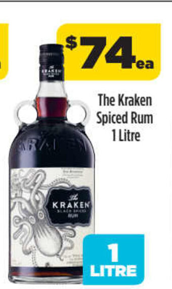 Liquorland The Kraken Spiced Rum 1 Litre offer