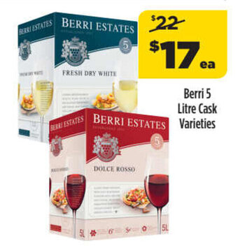 Liquorland Berri 5 Litre Cask Varieties offer