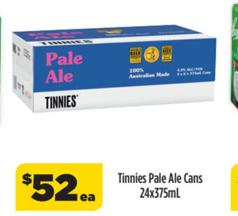 Liquorland Tinnies Pale Ale Cans 24x375ml offer
