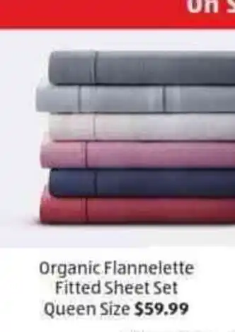 ALDI Organic Flannelette Fitted Sheet Set Queen Size offer
