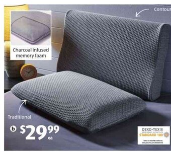 ALDI Charcoal Infused Memory Foam Pillow offer
