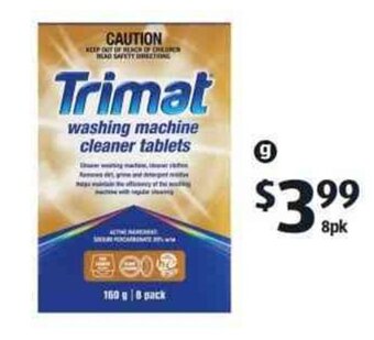 ALDI Trimat Washing Machine Cleaner Tablets 8PK offer