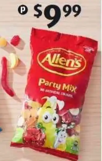 ALDI Allen's Party Mix Or Snakes 1Kg offer
