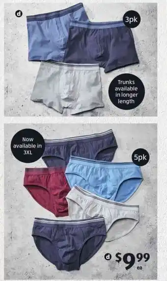 ALDI Men's Underwear 3PK Or 5PK offer