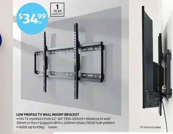 ALDI Low Profile TV Wall Mount Bracket 106-203cm offer