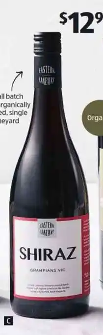 ALDI Eastern Laneway Vinters Grampians Shiraz 2021 750ml offer