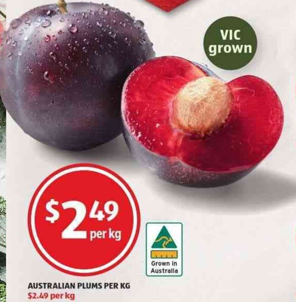 Australian Plums offer at ALDI