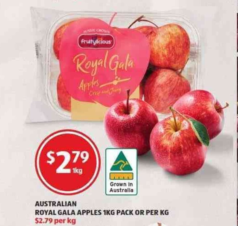 Australian Royal Gala Apples 1Kg offer at ALDI