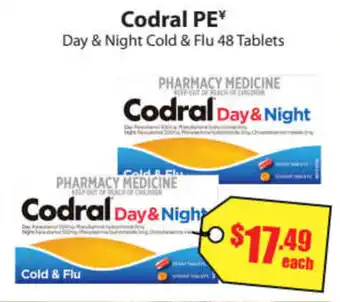 Chemist Discount Centre Codral PE Day & Night Cold & Flu 48 Tablets offer