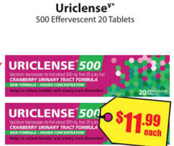 Uriclense 500 Effervescent 20 Tablets