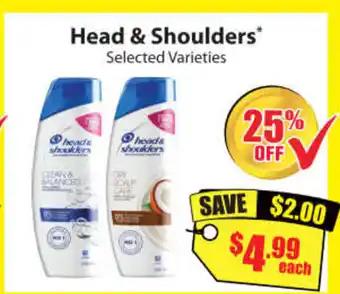 Chemist Discount Centre Head & Shoulders Selected Varieties offer