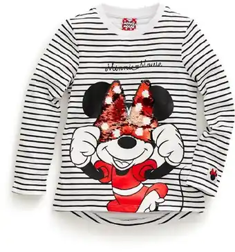 BIG W Disney Kids Minnie Stripe Luv Tee offer