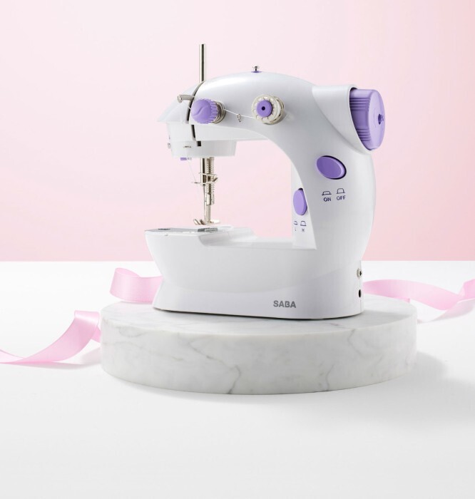 SABA Mini Sewing Machine offer at Coles