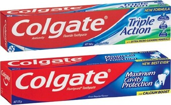 IGA Colgate Triple Action or Cavity Protection Toothpaste 160-175g Selected Varieties offer