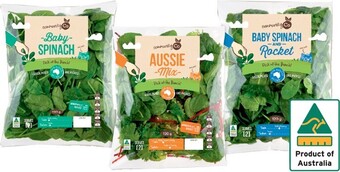 IGA Community Co Baby Spinach, Spinach & Rocket or Aussie Mix 120g offer