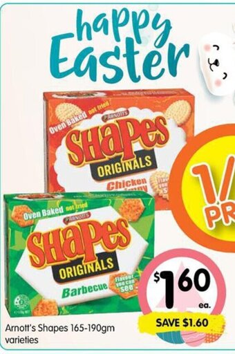 Spar Arnott's Shapes 165-190gm varieties offer