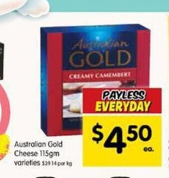 Spar Australian Gold Cheese 115gm varieties offer