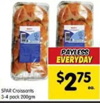 Spar Croissants 3-4 pack 200gm offer