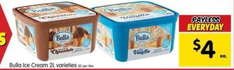 Spar Bulla Ice Cream 2L varieties offer
