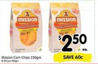 Spar Mission Corn Chips 230gm offer
