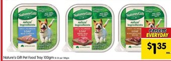 Spar Nature's Gift Pet Food Tray 100gm offer