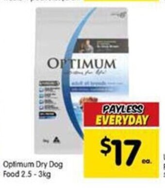 Optimum Dry Dog Food 2.5-3Kg