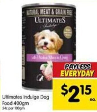 Spar Ultimates Indulge Dog Food 400gm offer