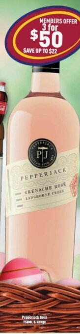 Liquor Legends Pepperjack Rose 750ml & Range offer