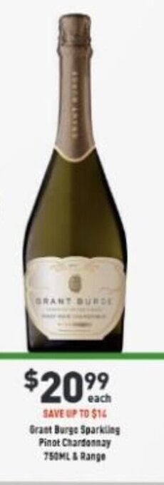 Liquor Legends Grant Burge Sparkling Pinot Chardonnay 750ml & Range offer