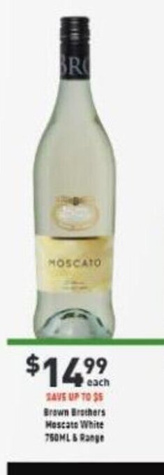 Brown Brothers Moscato White 750ml & Range