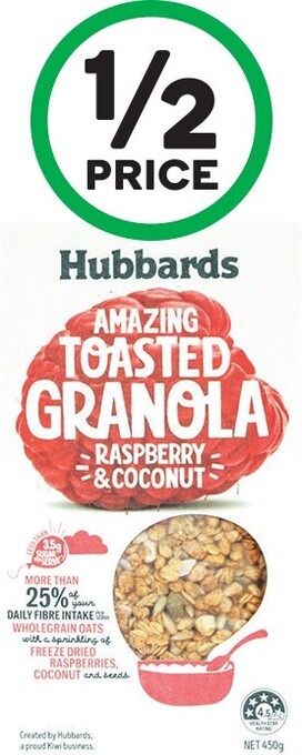 Woolworths Hubbards Muesli or Granola 450g offer