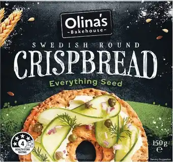 Olina’s Rounded Crispbread Bagel, Sprouted Crispbread 140-150g