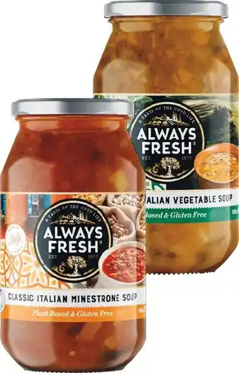 Woolworths Always Fresh Jar Soups 500g offer