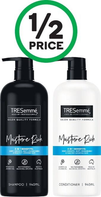 Woolworths TRESemme Shampoo or Conditioner 940ml offer