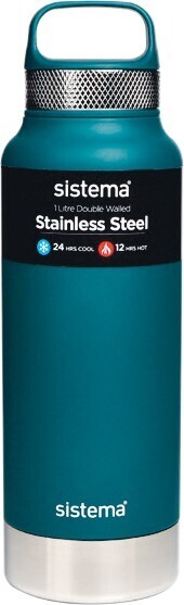 Woolworths Sistema Stainless Steel Dual Wall Bottle 1 Litre offer