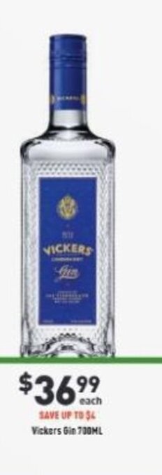 Vickers Gin 700ml