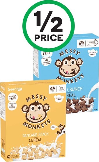 Woolworths Messy Monkeys Cereal 240g offer