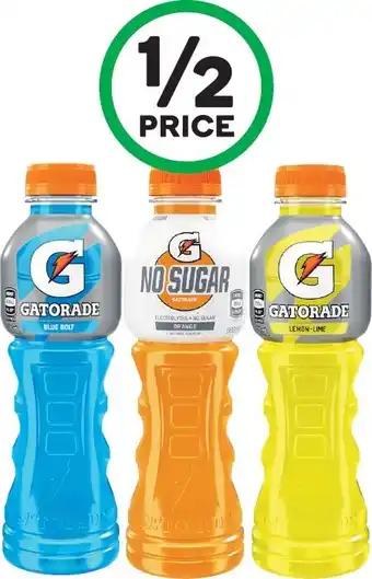 Woolworths Gatorade, Gatorade No Sugar or G Active Sports Drink 600ml offer