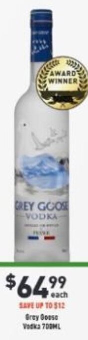 Liquor Legends Grey Goose Vodka 700ml offer