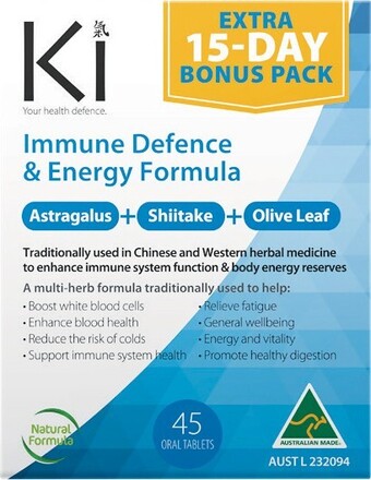 Woolworths Ki Immune Defence & Energy Formula Tablets Pk 45# offer