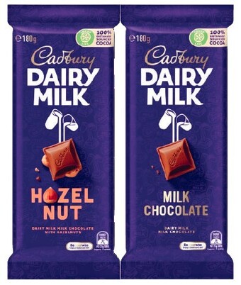 Coles Cadbury Family, Marvellous Creations or Bubbly Block Chocolate 160g-190g offer